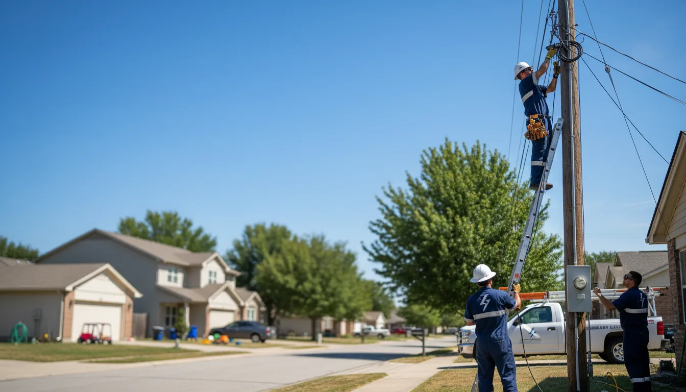 Residential electrician providing installation services in Mission Hill, SD